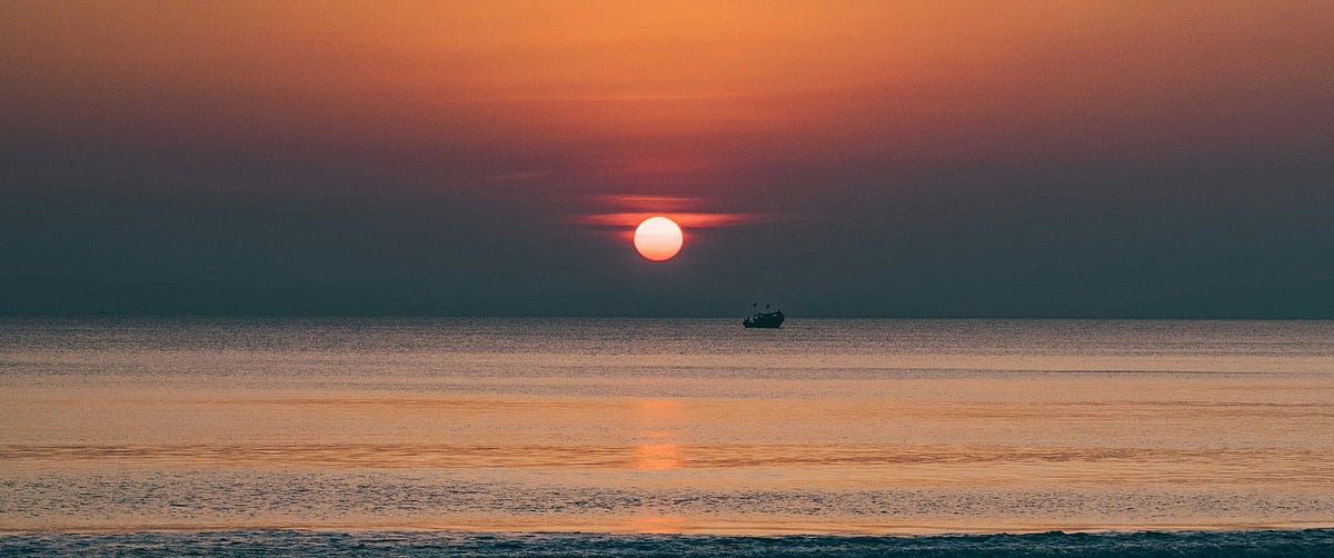 Sunset at Radhanagar Beach, Andaman and Nicobar islands. 