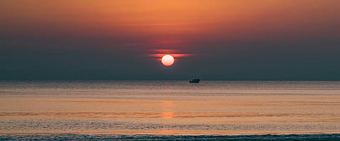Sunset at Radhanagar Beach, Andaman and Nicobar islands.