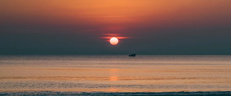 Sunset at Radhanagar Beach, Andaman and Nicobar islands.