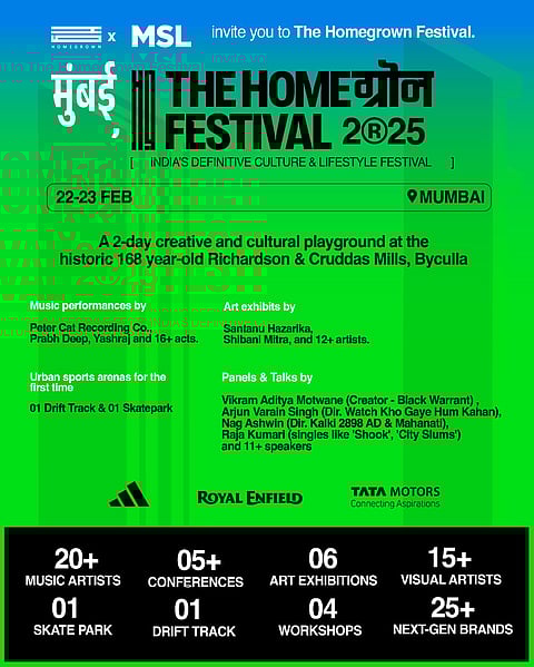 The Homegrown Festival 2025 is India’s first-of-its-kind culture and lifestyle festival.