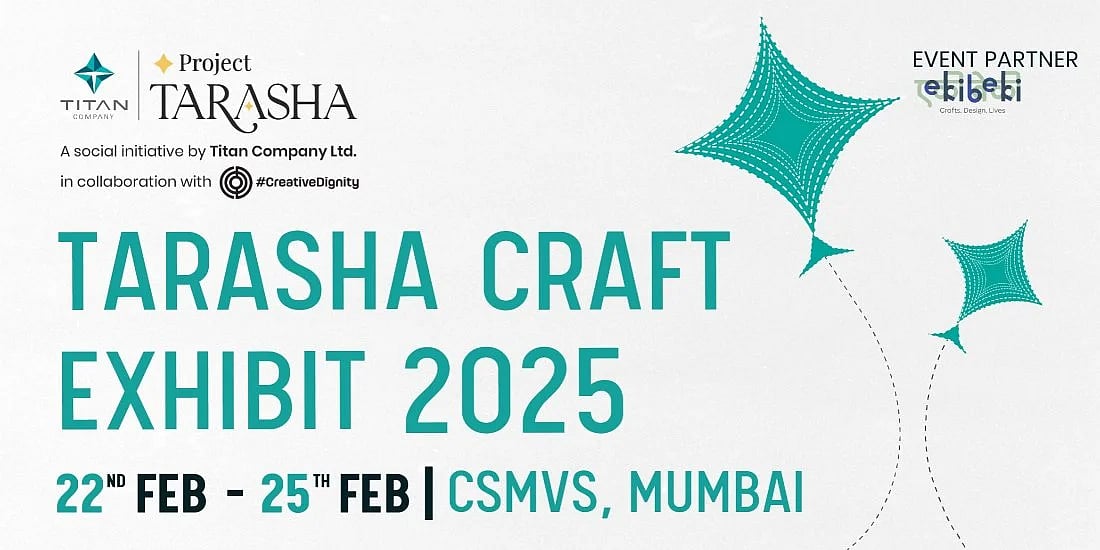 The Tarasha Craft Exhibit 2025 will feature over 45 diverse traditions of India at Kala Ghoda.