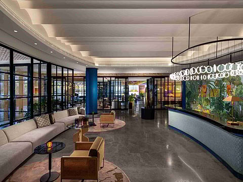The hotel's aesthetics blend modern sophistication with the vibrant spirit of Chennai.