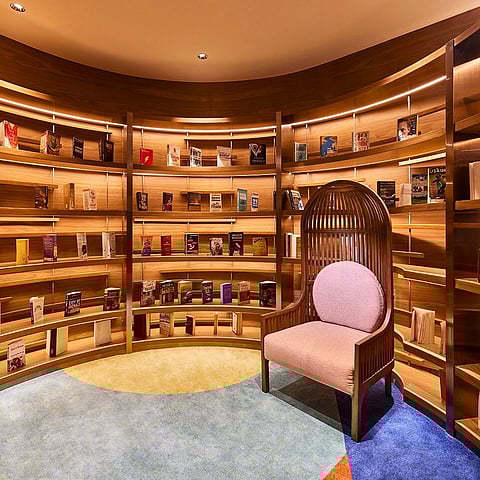 A quaint corner at the 080 lounge at the Kempegowda International airport in Bangalore.