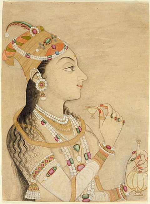 A miniature portrait of Nur Jahan