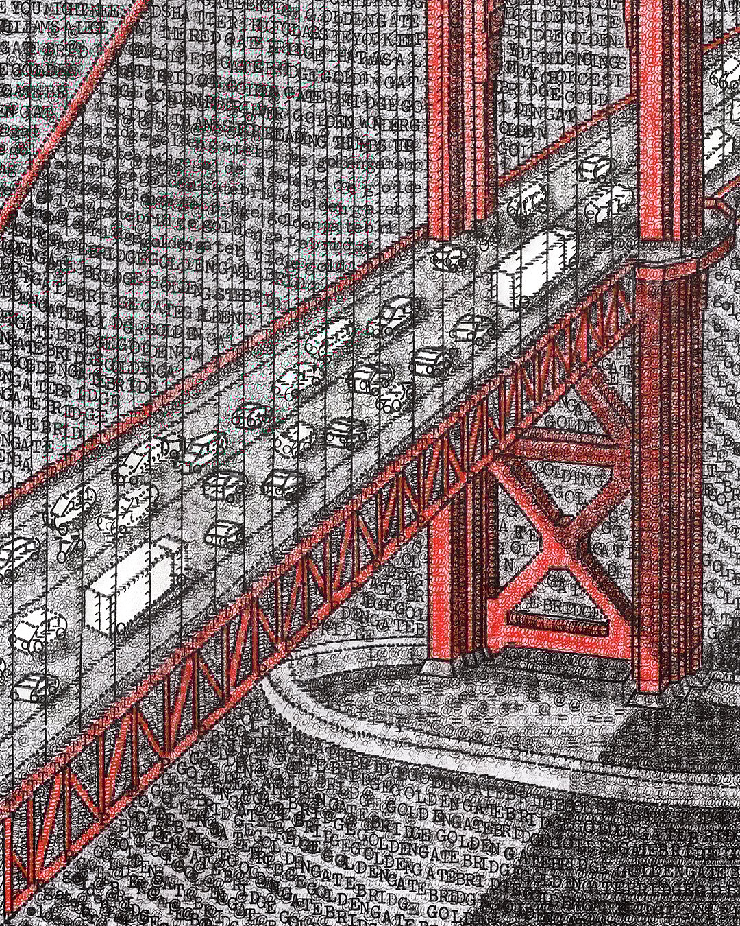 A closer look at the Golden Gate Bridge artwork 