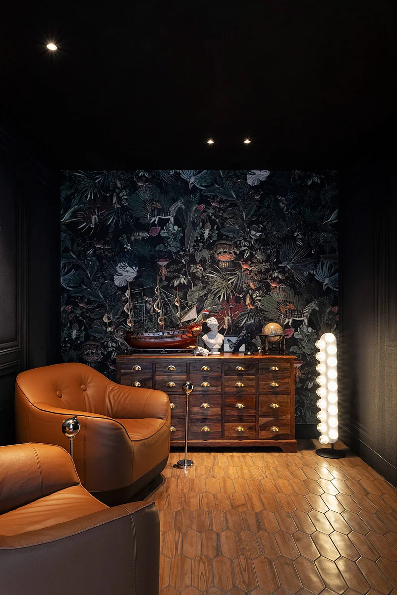 The tobacco room at the VIP Centre at the Schiphol airport.