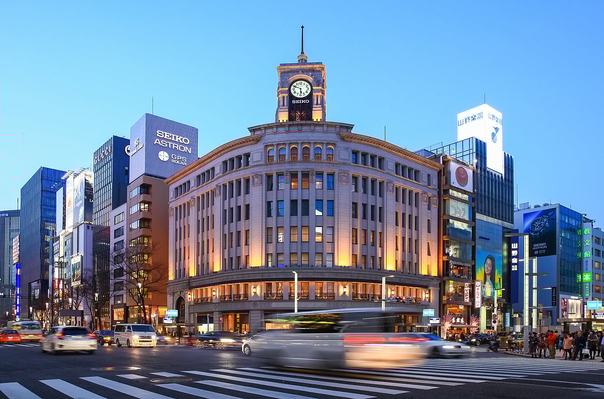 Ginza is synonymous with luxury shopping, offering an array of high-end fashion brands and flagship stores
