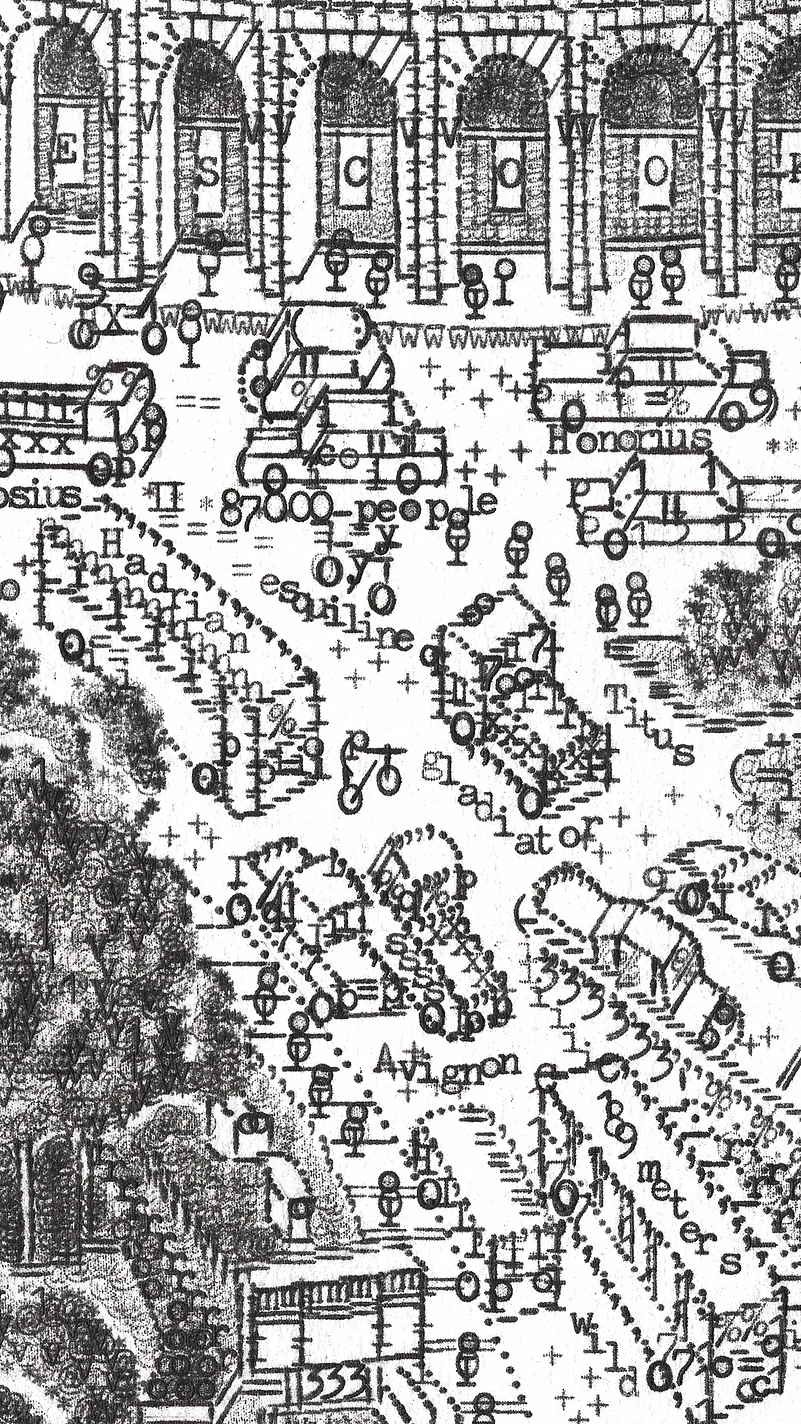 Romes Colosseum close-up details