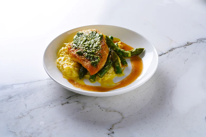 The Almond & Parmesan Chicken will be paired with Moët & Chandon Brut Impérial,