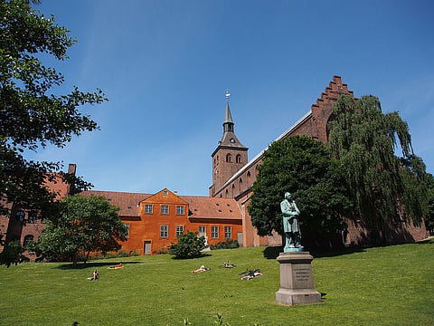 Statue of Hans Christian Andersen in Odense
