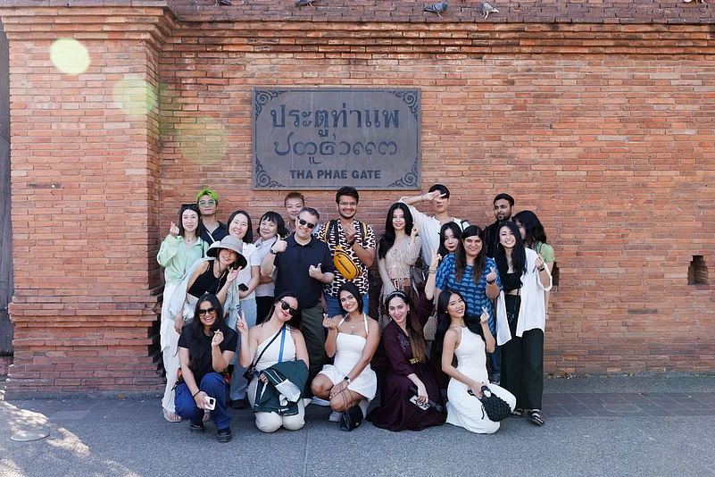 Stopping for a picture at The Phae Gate