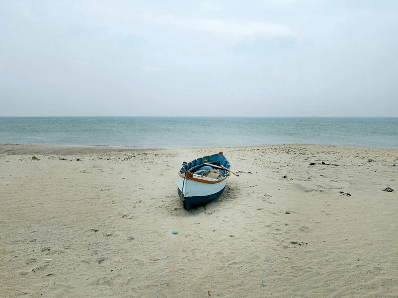 A beach in Dhanushkodi, Tamil Nadu