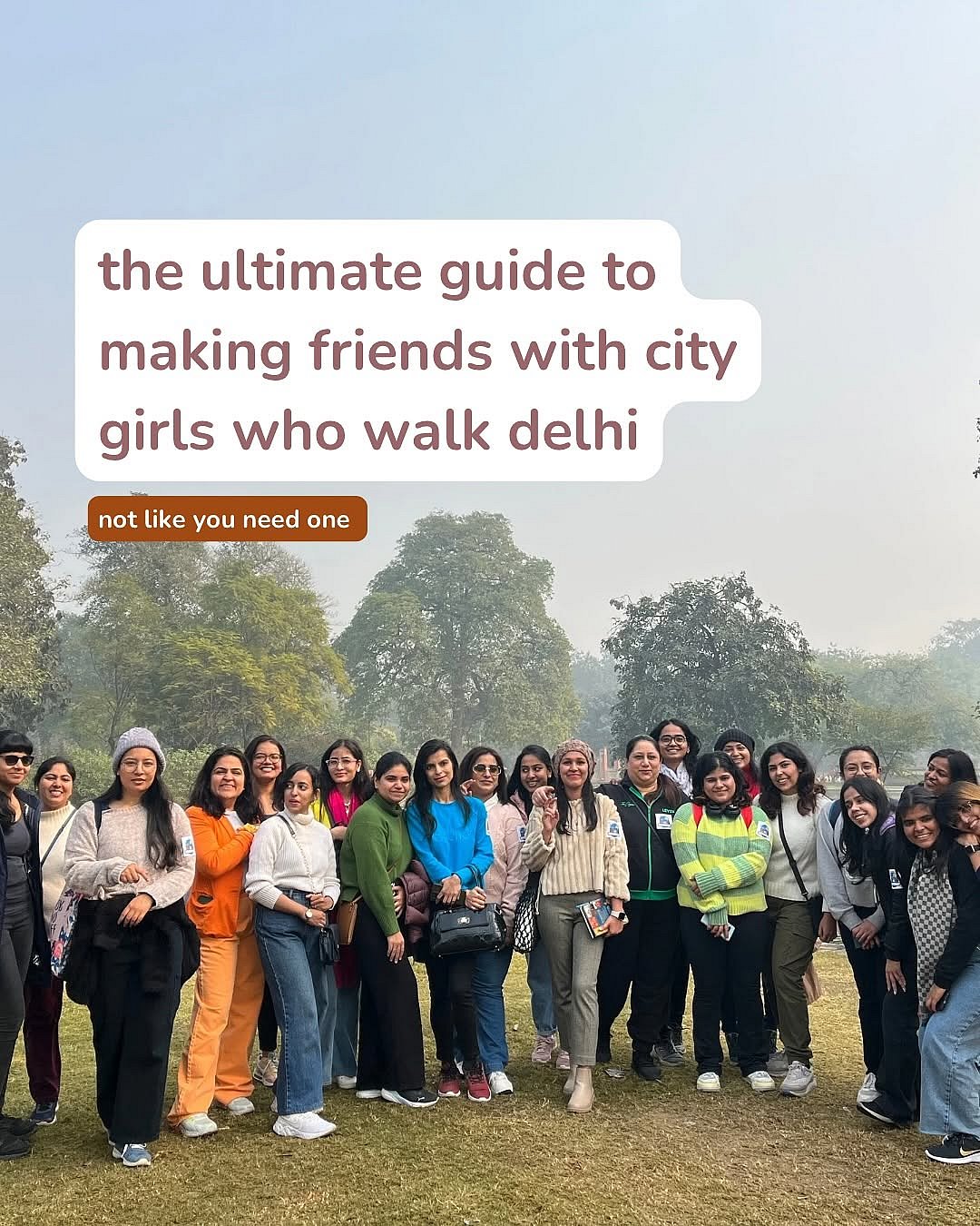 The walks are hosted in parks, monuments, and around exciting neighbourhoods