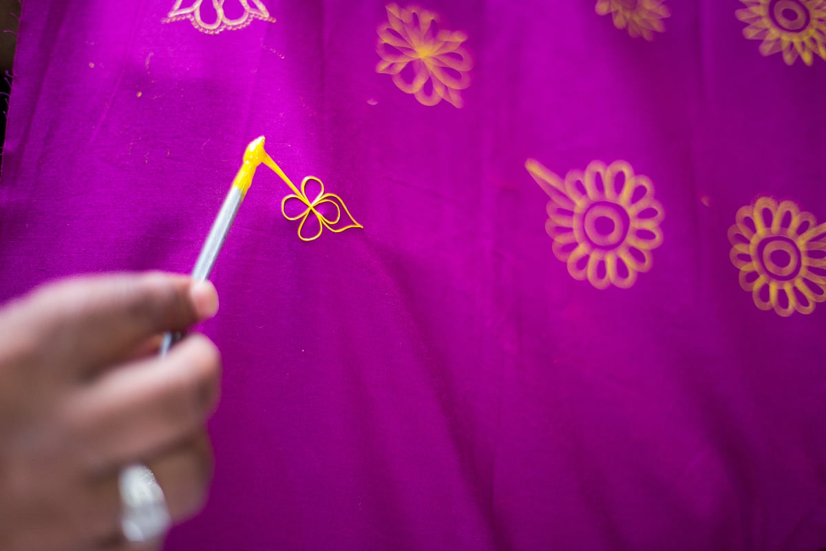 Shutterstock : Rogan art cloth printing at Kachchh, Gujarat