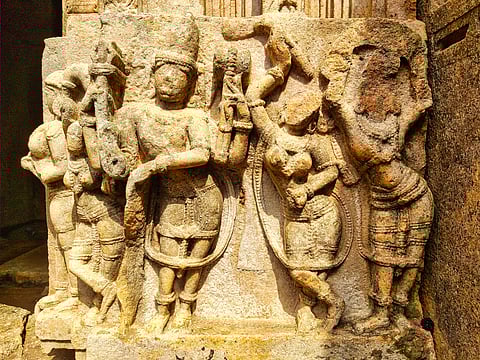 Ruins of a large temple were scattered and neglected through the early 2010s.