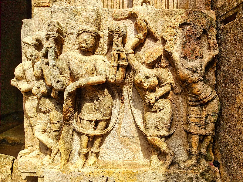 Ruins of a large temple were scattered and neglected through the early 2010s.