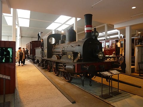 Steam locomotive DSB H 40 in the Danish Railway Museum in Odense