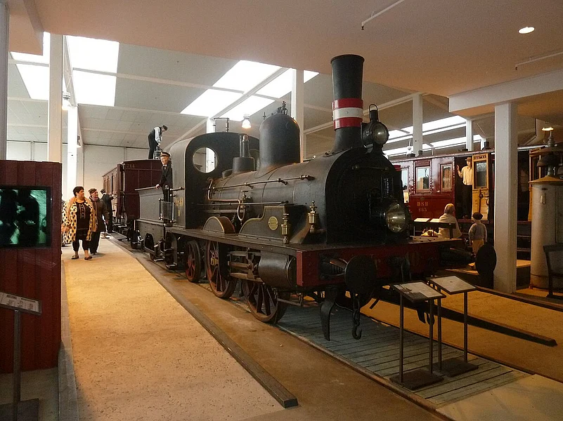 Steam locomotive DSB H 40 in the Danish Railway Museum in Odense