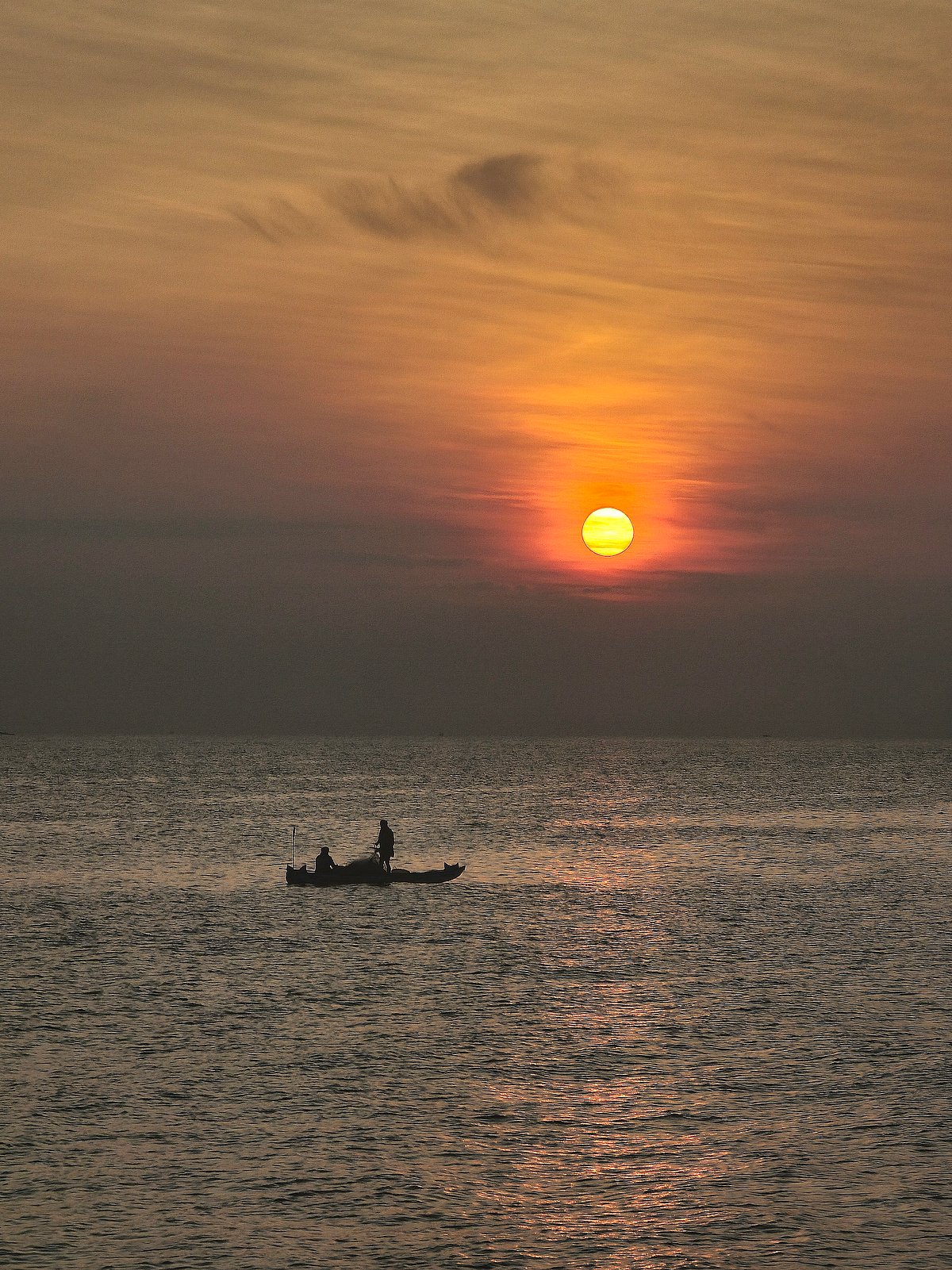 Sunrise at Kanniyakumari,  Tamil Nadu