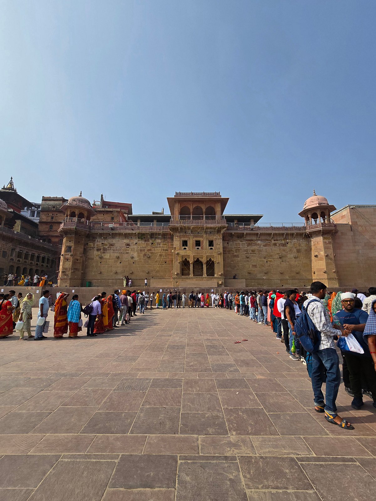 People queued up outside Kashi Vishwanath Temple in UPs Varanasi on the occasion of Dev Deepawali