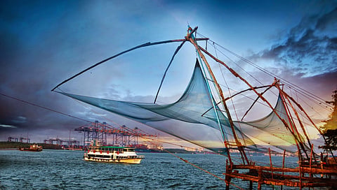 Chinese fishing nets are iconic to Fort Kochi
