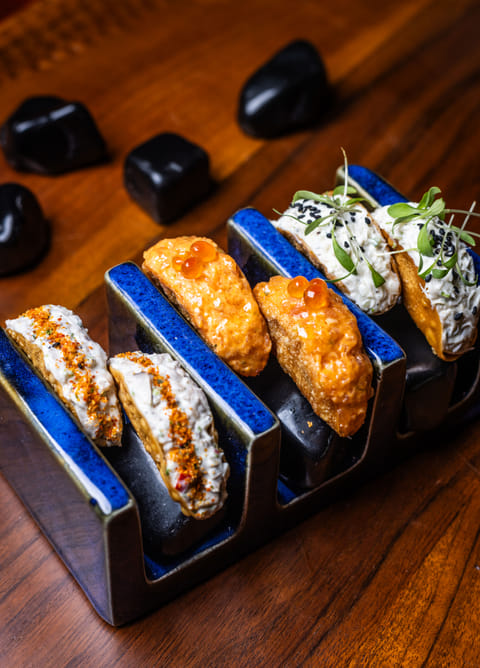 The bite-sized tacos were instant hits