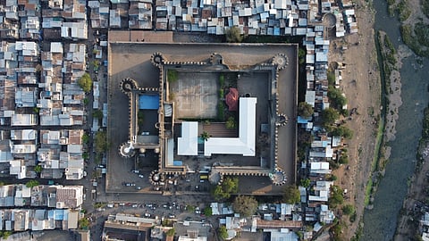 Aerial view of the 18th-century Malegaon Fort
