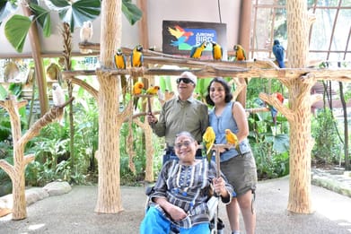 Copyright: Neha Arora : Neha Arora (right) with her parents during a holiday in Singapore