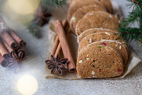 Brunkager are traditionally eaten during Christmas in Denmark.