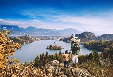 shutterstock : Hike to get the most impeccable views of Lake Bled in Slovenia.