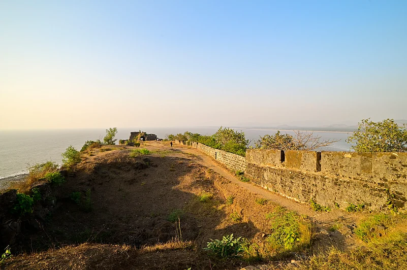 The parapet of the Korlai Fort.