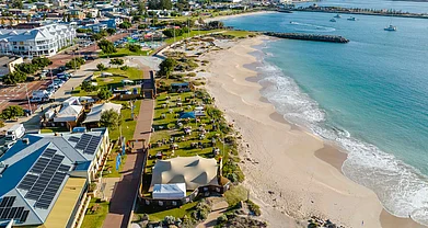 shoreleavefestival.com.au/Website : Aerial view of Geraldton/Jambinu in Western Australia