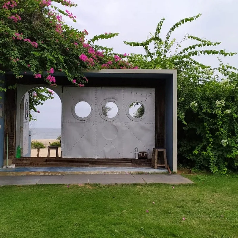 The Dune Eco Village and Spa in Puducherry promotes art, culture, and education through its artist-in-residence program.