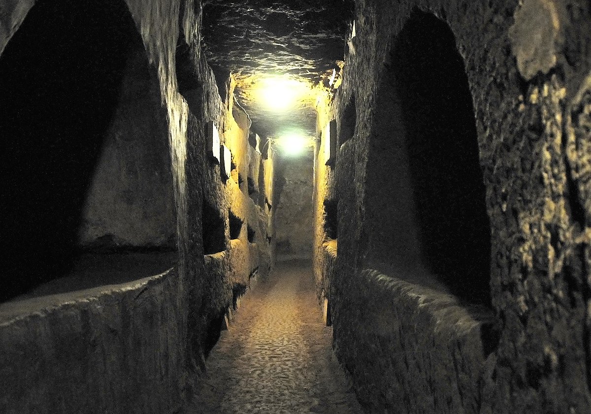 Beneath the citys streets lies a network of ancient catacombs.