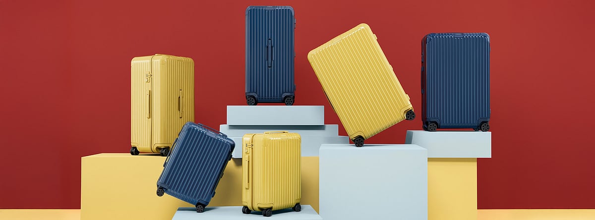 Rimowa suitcases are widely known for their parallel aluminium grooves