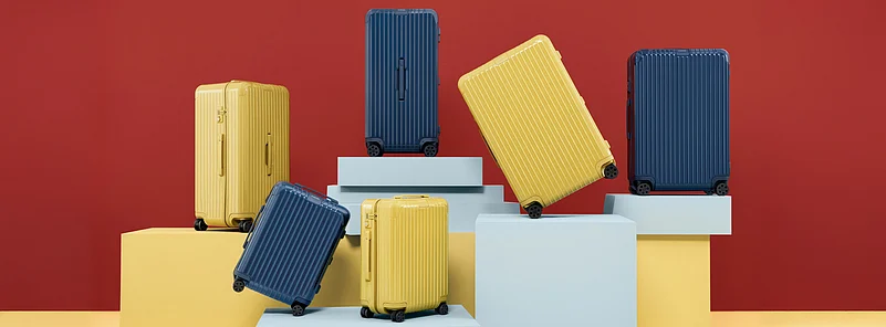 Rimowa suitcases are widely known for their parallel aluminium grooves