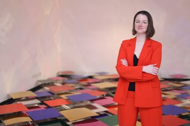 Supplied : Artist Liz West at the British Council, New Delhi