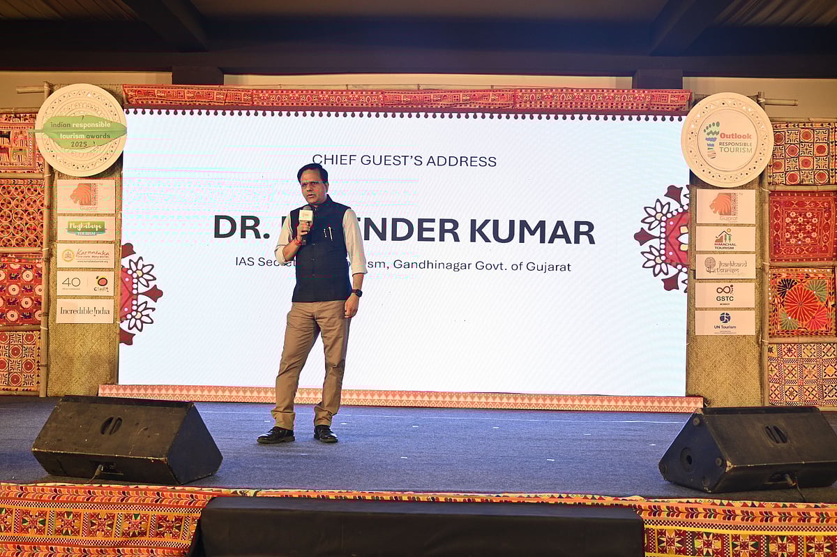 Chief Guest, Dr. Rajender Kumar, IAS, Secretary for Tourism, Government of Gujarat at IRTA 2025.