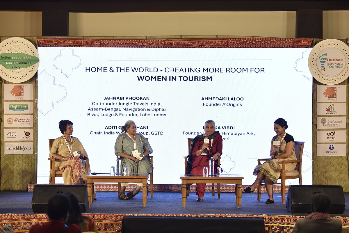 From left to right: Jahnabi Phookan, Aditi Chanchani, Malika Virdi, and Ahmedaki Laloo at IRTA 2025