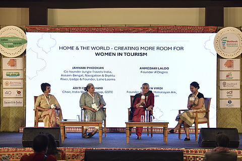 From left to right: Jahnabi Phookan, Aditi Chanchani, Malika Virdi, and Ahmedaki Laloo at IRTA 2025