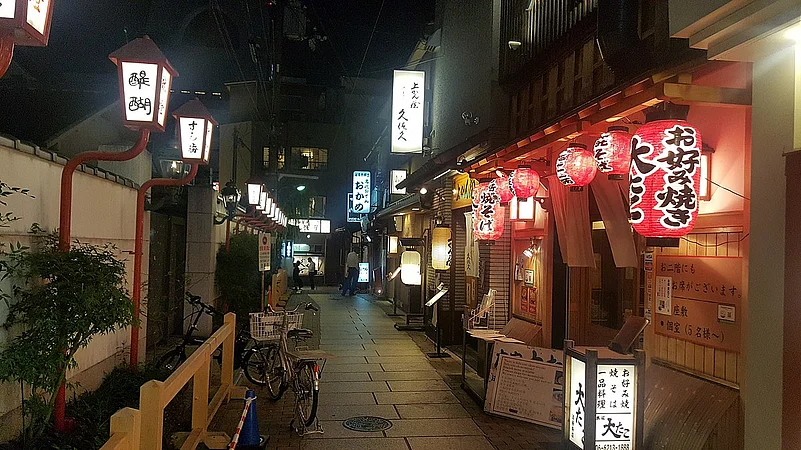 Take your time to explore Hozenji Yokocho and the surrounding alleyways