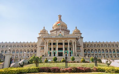 Sanket Mishraa/Shutterstock : The Vidhana Soudha was completed in 1956 and is constructed in the Neo-Dravidian style