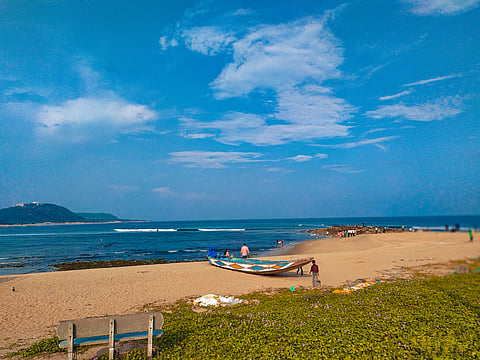 Rushikonda Beach in Visakhapatnam, Andhra Pradesh