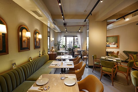 Intimate indoor space with a spritz bar