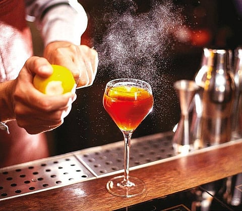 Enjoy a drink paired with lip smacking sides at Cirrus9 at The Oberoi in Delhi.