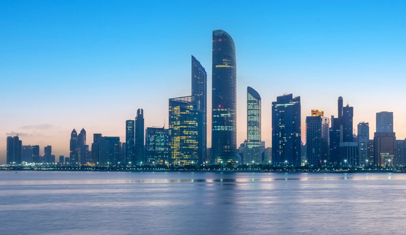 The cityscape of Abu Dhabi