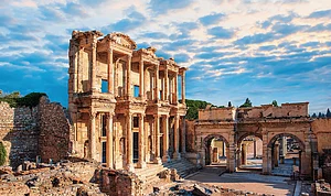 muratart : The Library of Celsus is an ancient Roman building in Ephesus, Anatolia
