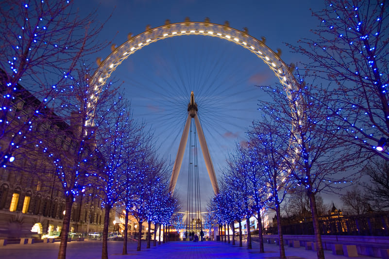 London Eye at twilight