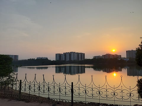 Sunset at Kaikondrahalli Lake