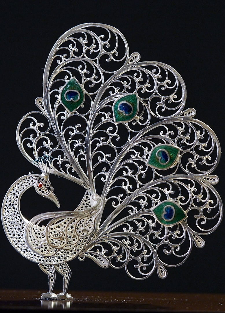 Silver filigree from Karimnagar